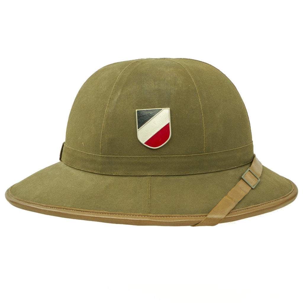 Original German WWII First Model DAK Afrikakorps Green Sun Helmet Original Items