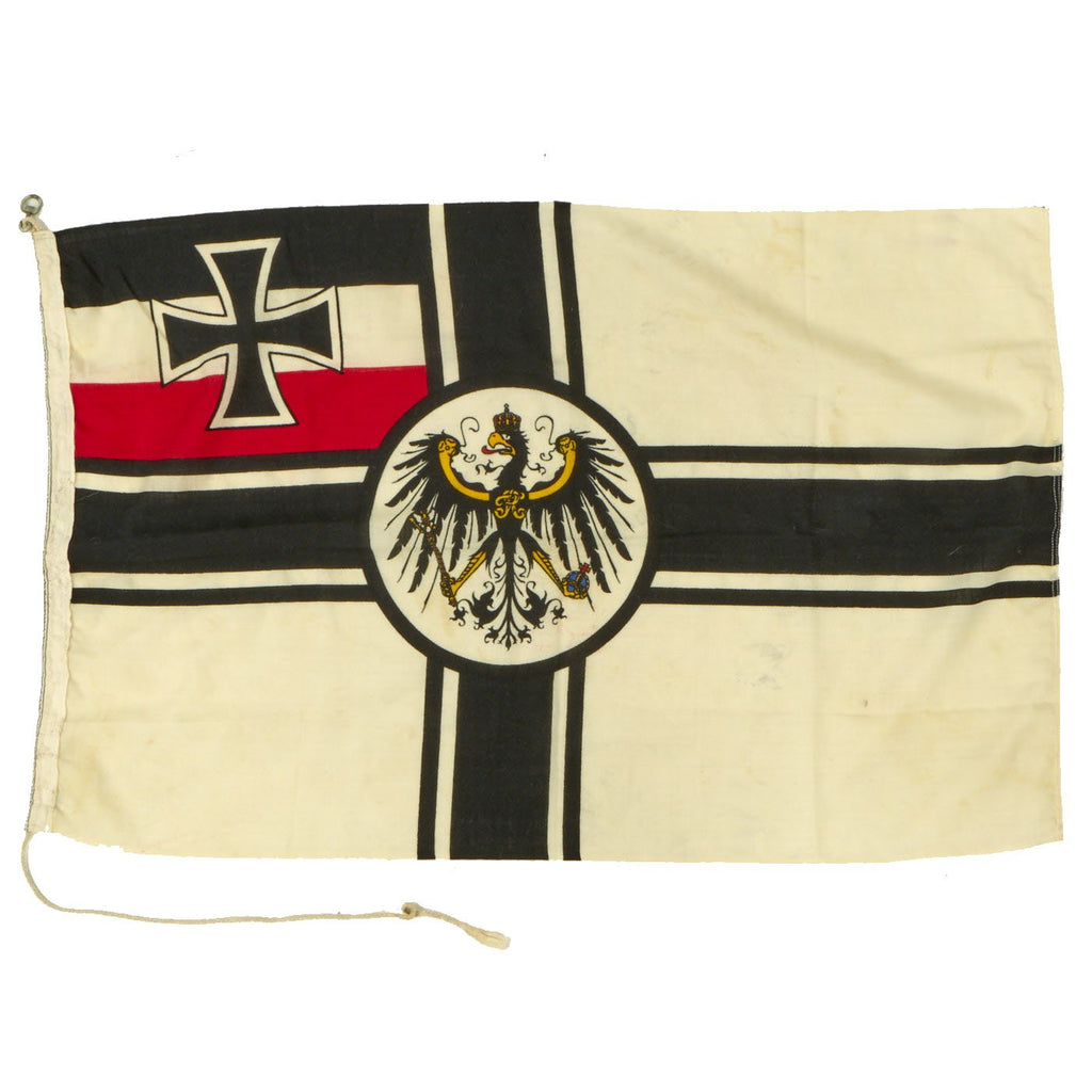 Original WWI Imperial German Navy Small War Ensign Battle Flag - 23" x 36" Original Items