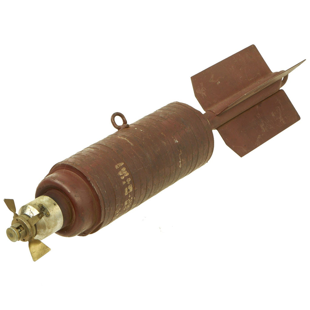 Original U.S WWII Army Air Forces AN-M41A1 20 lb. Aerial Fragmentation Bomb with AN-M110A1 Fuze - Inert Original Items
