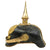 Original Imperial German WWI Prussian Infantry Officer M1897 Pickelhaube Helmet - Damaged Shell Original Items