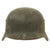 Original German WWII Army Heer M40 Service Worn Single Decal Steel Helmet with Textured Paint - Q64 Original Items