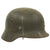 Original German WWII Army Heer M40 Service Worn Single Decal Steel Helmet with Textured Paint - Q64 Original Items