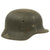 Original German WWII Army Heer M40 Service Worn Single Decal Steel Helmet with Textured Paint - Q64 Original Items