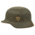 Original German WWII Army Heer M40 Service Worn Single Decal Steel Helmet with Textured Paint - Q64 Original Items