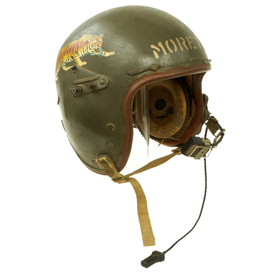 Original U.S. Korean War Type P-3 Flight Helmet Converted to Tanker Original Items