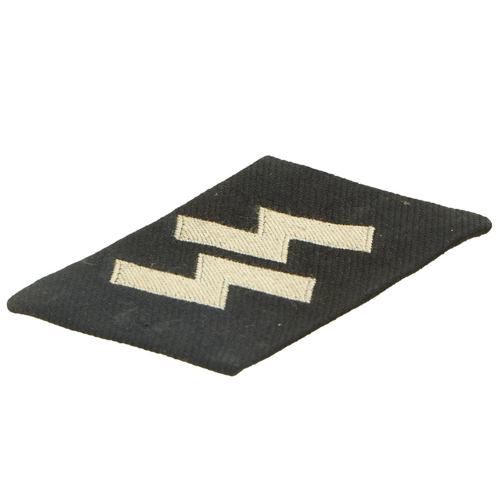 Original German WWII Unissued SS Double Sig Rune Collar Tab - Schutzst ...