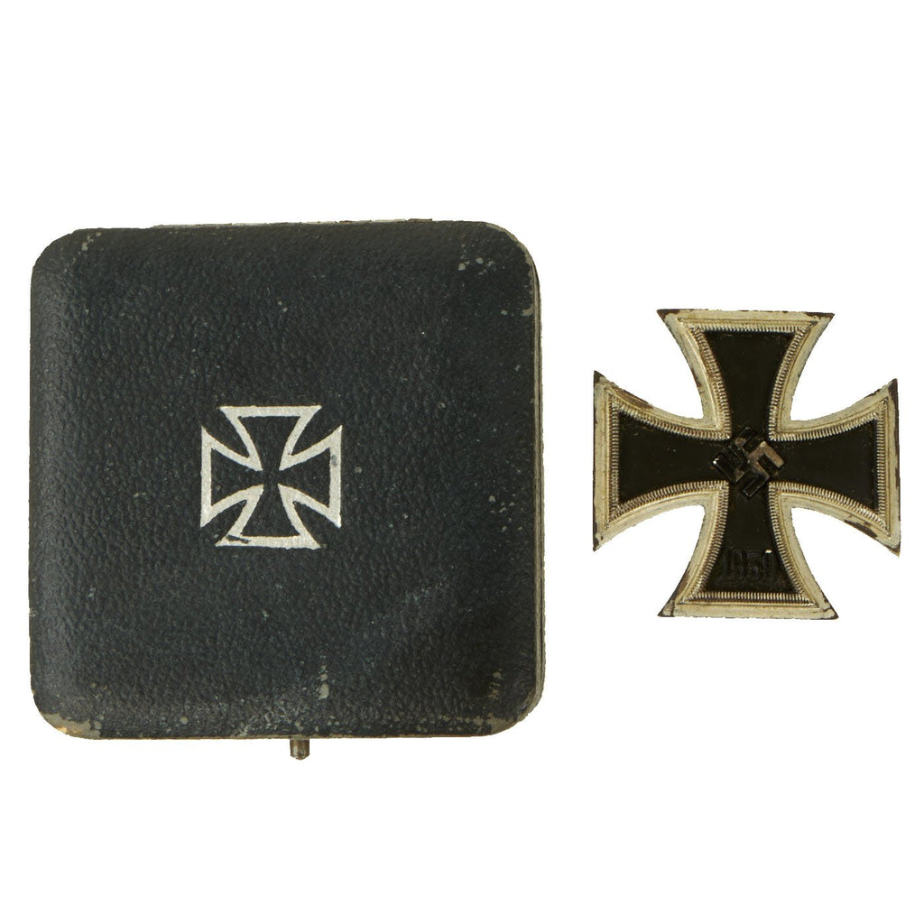 Original German WWII Iron Cross First Class 1939 by Schauerte & Hohfeld with Case - EKI Original Items