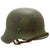 Original German WWII M42 Single Decal Luftwaffe Helmet with Post War Paint Removed - NS64 Original Items