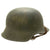 Original German WWII M42 Single Decal Luftwaffe Helmet with Post War Paint Removed - NS64 Original Items