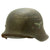 Original German WWII M42 Single Decal Luftwaffe Helmet with Post War Paint Removed - NS64 Original Items
