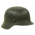 Original German WWII M42 Single Decal Luftwaffe Helmet with 58cm Liner & Chinstrap - hkp66 Original Items