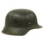 Original German WWII M42 Single Decal Luftwaffe Helmet with 58cm Liner & Chinstrap - hkp66 Original Items