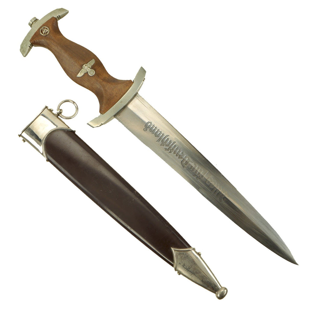 Original German Early WWII SA Dagger by Rare Maker C.G. Haenel of Suhl with Scabbard Original Items