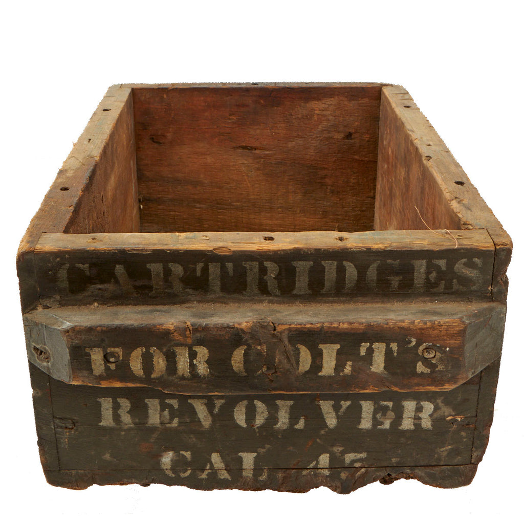 Original Rare U.S. Indian Wars Colt .45 Caliber Ammunition Crate Dated August 17, 1874 - Frankford Arsenal Original Items