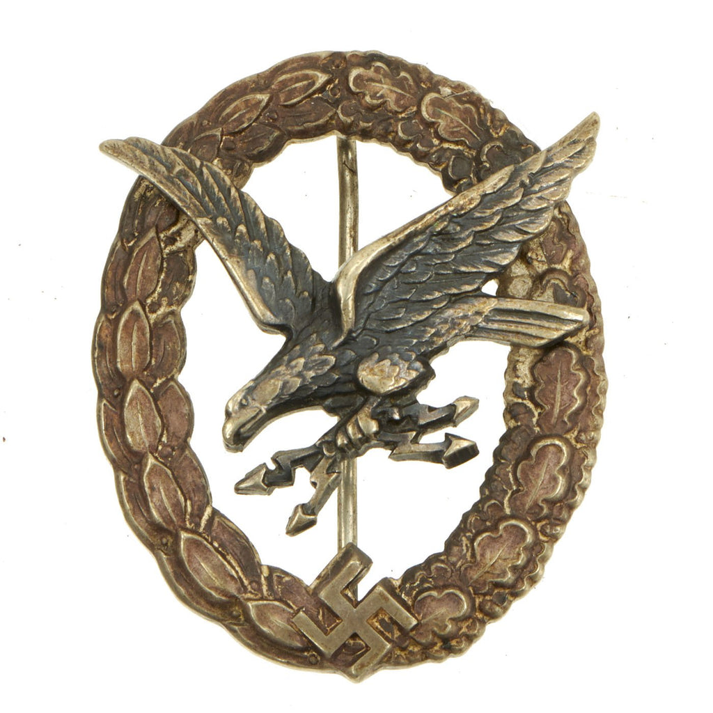 Original German WWII Tombak Luftwaffe Radio Operator & Air Gunner Badge by F. W. Assmann & Söhne Original Items
