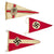 Original German WWII Set of Three Vehicle Pennant Flags - HJ Youth Organization, DDAC, and NSDAP Original Items
