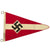 Original German WWII Set of Three Vehicle Pennant Flags - HJ Youth Organization, DDAC, and NSDAP Original Items