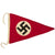 Original German WWII Set of Three Vehicle Pennant Flags - HJ Youth Organization, DDAC, and NSDAP Original Items