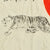 Original Japanese WWII Hand Painted Cloth Good Luck Flag with Fantastic Tiger Motif (38" x 27") Original Items