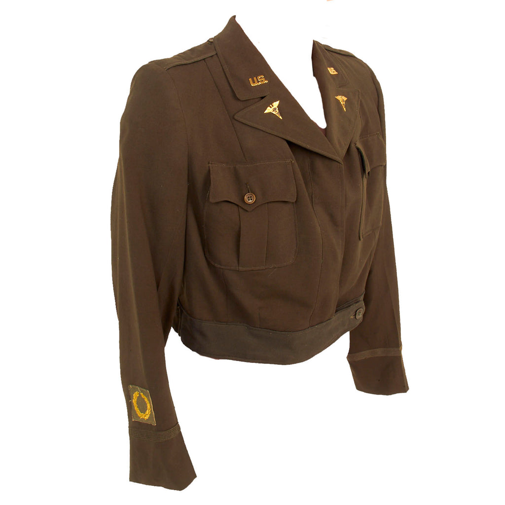 Original U.S. WWII Female US Army Nurse Corps Physical Therapist Converted Ike Style Uniform Jacket Original Items