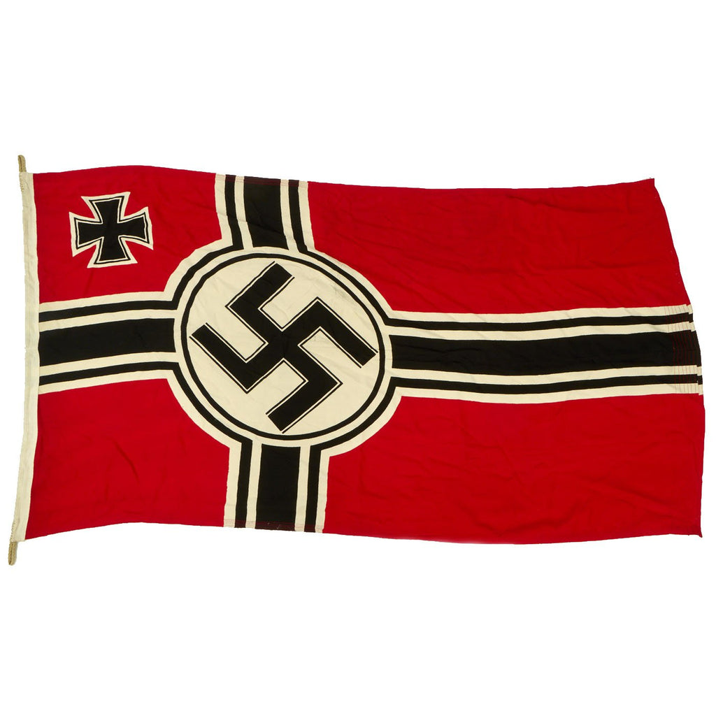 Original German WWII 100cm x 170cm Battle Flag by Neue Augsburger Kattunfabrik - Reichskriegsflagge Original Items