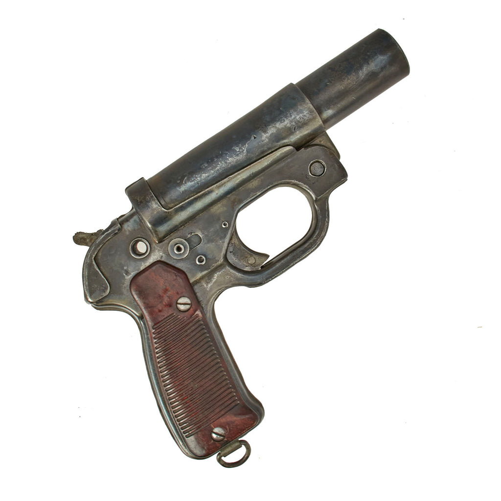 Original German WWII Leuchtpistole 42 Signal Flare Pistol by HASAG with Blued Finish - Serial 56035 Original Items