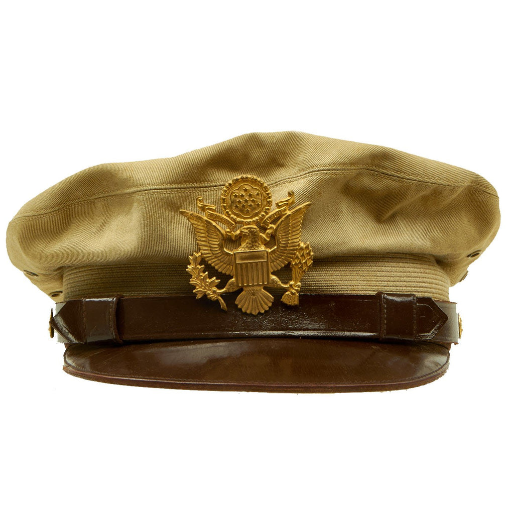 Original Korean War Era U.S. Army & Air Force Officer Summer Khaki Crush Cap dated 1949 - Size 7 Original Items