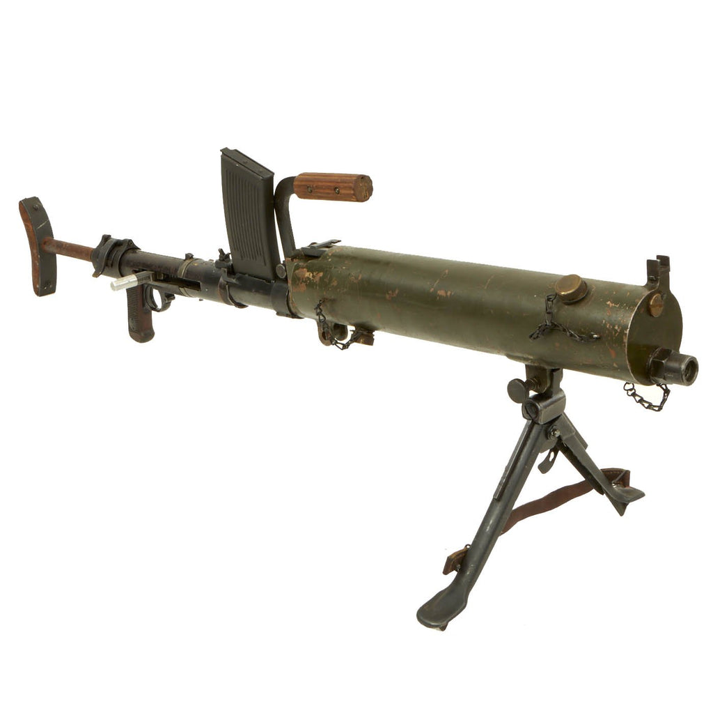 Original German WWII Rheinmetall Romanian ST-61 MG 15 Water Cooled Display Gun with Box Magazine Original Items