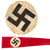 Original German WWII Large NSDAP Political National Pennant and Large NSDAP Flag Roundel - 2 Items Original Items