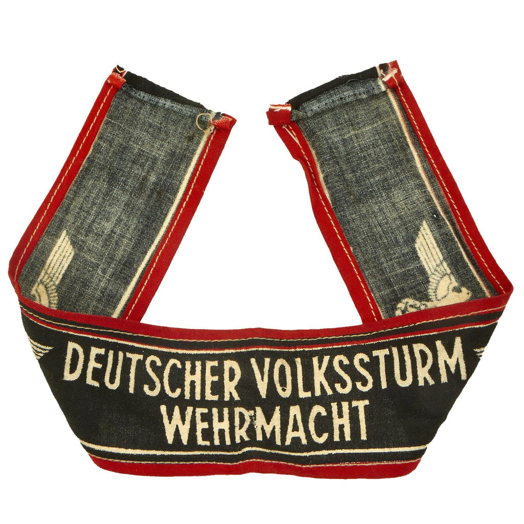 Original German WWII Service Used Deutscher Volkssturm Wehrmacht Armband Original Items