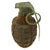 Original U.S. WWII Inert MkII Pineapple Fragmentation Grenade with Yellow Ring Original Items