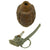 Original U.S. WWII Inert MkII Pineapple Fragmentation Grenade with Yellow Ring Original Items