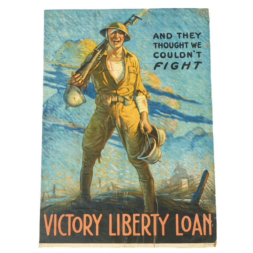 Original U.S. WWI Propaganda Poster - Victory Liberty Loan - And They Thought We Couldn't Fight Original Items
