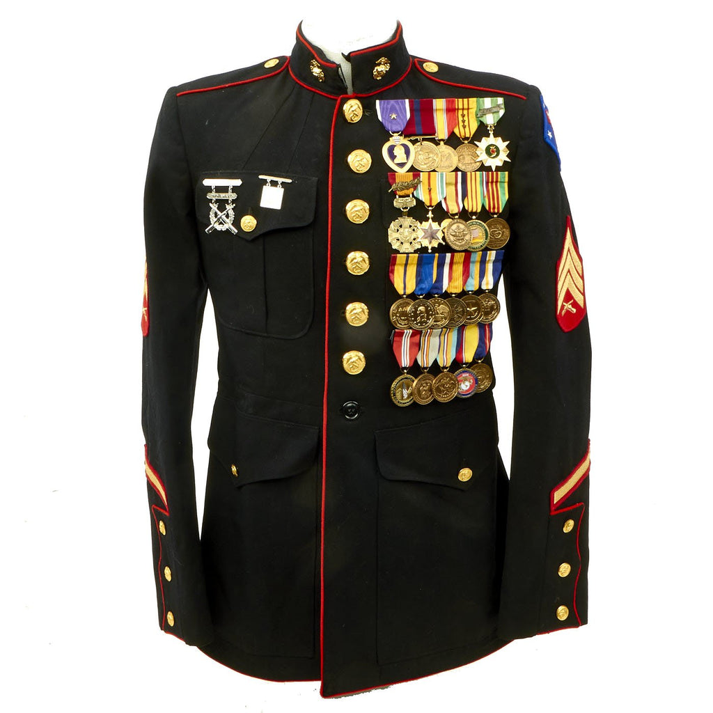 Original U.S. Marine Corps Vietnam War Identified Sergeant Wool Gabard –  International Military Antiques