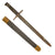 Original Italian WWII M1891 Carcano - Mannlicher Rifle Bayonet with Leather Scabbard Original Items
