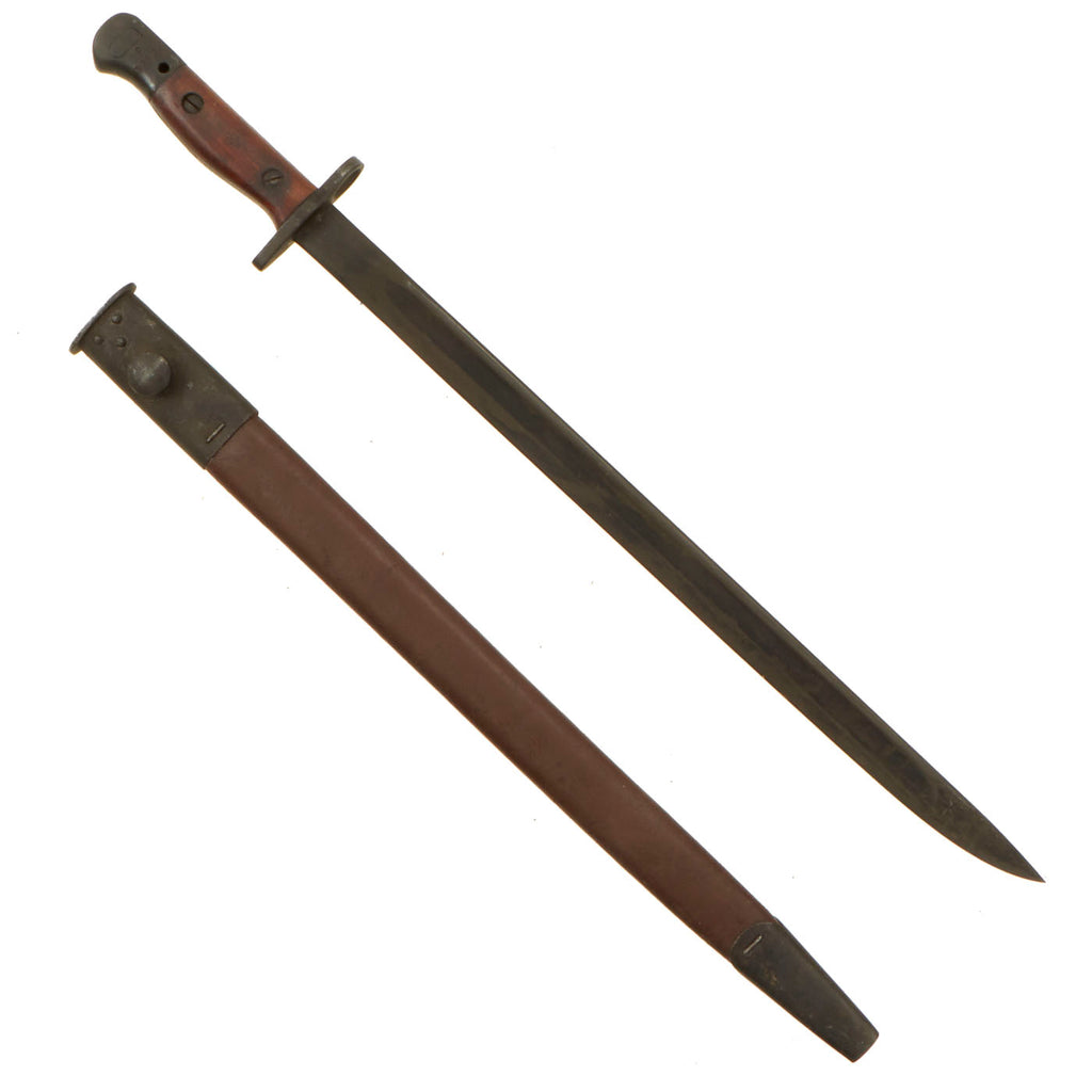 Original WWII Australian P1907 SMLE Bayonet dated 1943 with Scabbard by Mangrovie - Dated 1944 Original Items