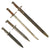 Original Lot of Bayonets with Scabbards - Various Countries - Set of 4 Original Items