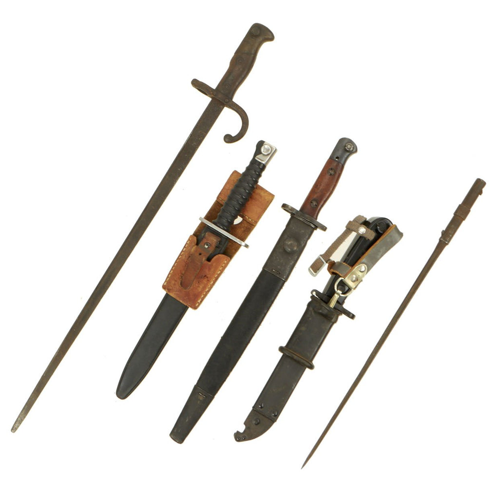 Original Lot of Bayonets with Scabbards - Various Countries 5 Original Items
