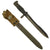 Original 19th & 20th Century Lot of 4 Miscellaneous Military Edged Weapons with Scabbards - Various Countries Original Items