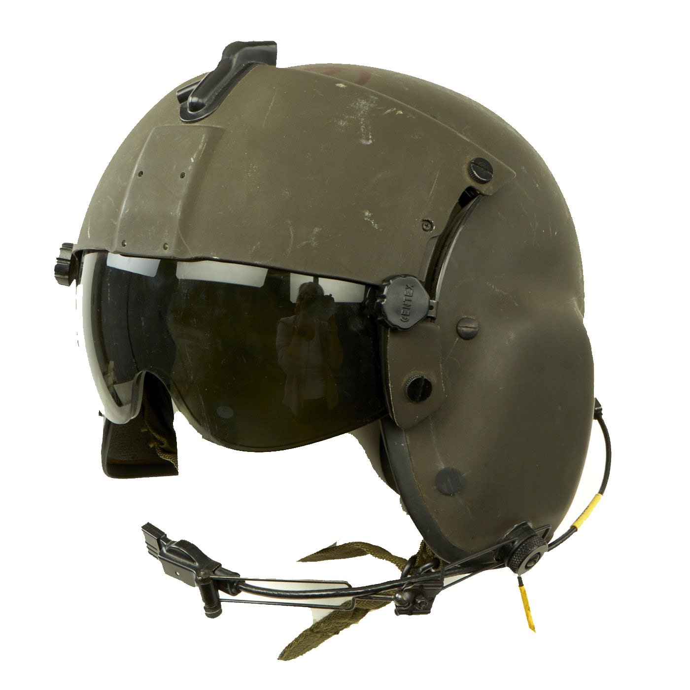 Original Gentex HGU-56/P Rotary Wing Helicopter Helmet with Dual Lenses Size Large