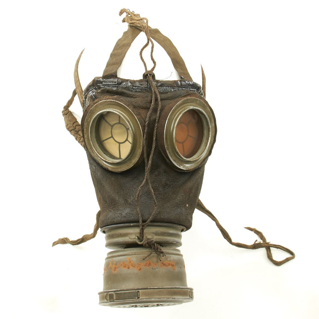 Original Imperial German WWI M1917 Ledermaske Gas Mask with Can and Fi ...