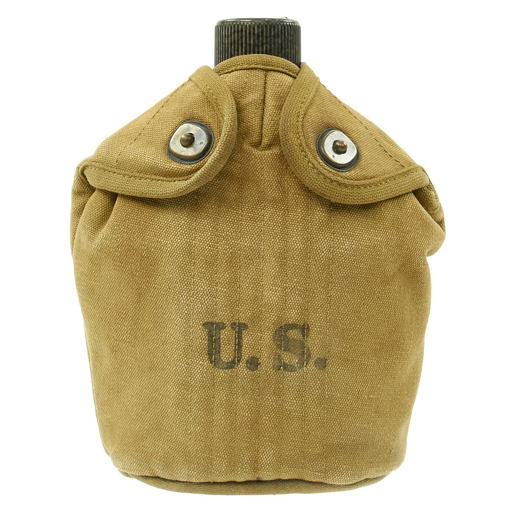 Original U.S. WWII Named Italian Campaign Trench Art Canteen Original Items