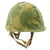 Original U.S. WWII Vietnam War M1 Paratrooper Helmet with CAPAC liner and USMC Reversible Camo Cover Original Items