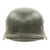 Original German WWII Luftwaffe M35 Double Decal Droop Tail Eagle Steel Helmet - marked ET64 Original Items