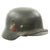 Original German WWII Luftwaffe M35 Double Decal Droop Tail Eagle Steel Helmet - marked ET64 Original Items