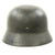 Original German WWII Luftwaffe M35 Double Decal Droop Tail Eagle Steel Helmet - marked ET64 Original Items