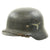 Original German WWII Luftwaffe M35 Double Decal Droop Tail Eagle Steel Helmet - marked ET64 Original Items