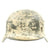Original German WWII Winter Camouflage M35 Single Decal Army Helmet - ET62 Original Items