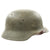 Original German WWII Army Heer M40 Single Decal Helmet with Liner and Chinstrap - Marked NS64 Original Items