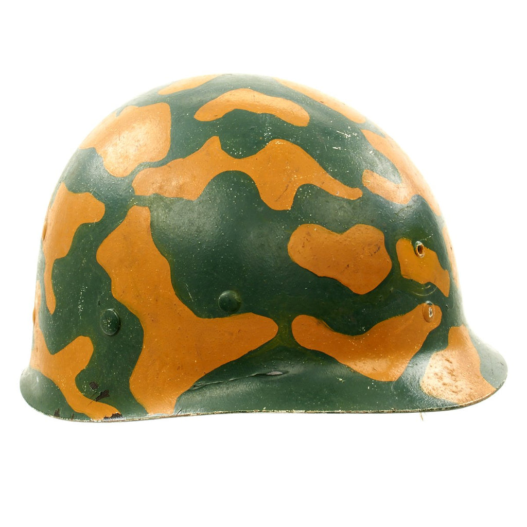 Original U.S. WWII Camouflage M1 Helmet Westinghouse Liner Original Items